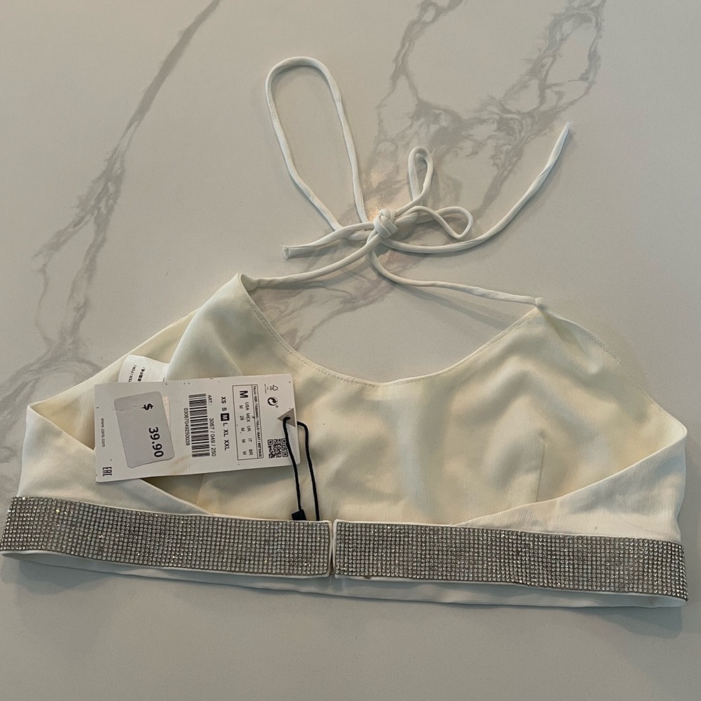 ZARA Rhinestone Bralette - Picture 3 of 3